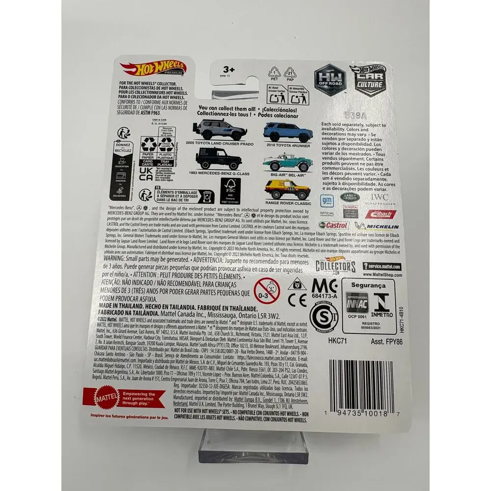 Hot Wheels Premium Off Road Car Culture Range Rover Classic